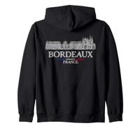 Bordeaux France Travel Vintage Zip Hoodie