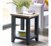 Bordeaux Lamp Table with Shelf - Grey
