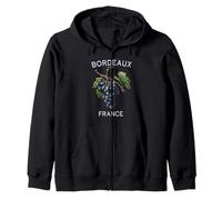 Bordeaux Médoc Grapes French Vineyard Art France Wine Zip Hoodie