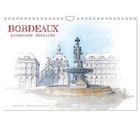 BORDEAUX, promenade dessinée (Calendrier mural 2027 DIN A4 vertical), CALVENDO calendrier mensuel: Aquarelles dans les rues de Bordeaux