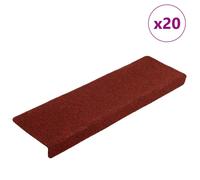 (bordeaux red, 20 pcs) vidaXL Stair Mats Carpet Stair Treads Decor Stair Step Protector Needle Punch