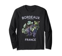Bordeaux Saint-Émilion Grapes French Vineyard France Wine Long Sleeve T-Shirt