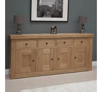 Bordeaux Sideboard - 4 Door - Extra Large - 210cm - Oak