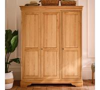 Bordeaux Wardrobe - 3 Door - 3 Drawer - Natural - Oak