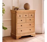 Bordeaux Wide Chest - 4 + 3 Drawer - Natural - Oak
