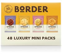 Border Assorted Mini Pack Luxury 48 Biscuits 4 Variety - Perfect for - Treat - Office - Guests (1 Box (48 Packs))