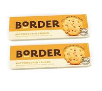 Border Biscuit Butterscotch Crunch - Made with Real Butter & Butterscotch - Deliciously Cumbly & Moreish Crunchy Flavour Cookies Treat - Perfect Food Gift for Biscuit Lovers 135g (Pack of 2)
