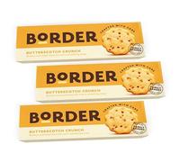 Border Biscuit Butterscotch Crunch - Made with Real Butter & Butterscotch - Deliciously Cumbly & Moreish Crunchy Flavour Cookies Treat - Perfect Food Gift for Biscuit Lovers 135g (Pack of 3)