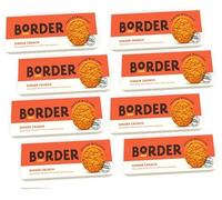 Border Biscuit Fiery Ginger Crunch 135g - Made with Real Ginger - With Warming Spicy Aroma - Deliciously Crunchy Treat - Perfect Food Gift for Biscuit Lovers (Pack of 8)