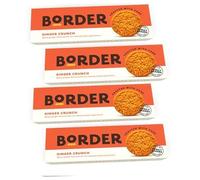 Border Biscuit Fiery Ginger Crunch 135g - Made with Real Ginger - With Warming Spicy Aroma - Deliciously Crunchy Treat - Perfect Food Gift for Biscuit Lovers (Pack of 4)