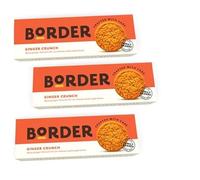Border Biscuit Fiery Ginger Crunch 135g - Made with Real Ginger - With Warming Spicy Aroma - Deliciously Crunchy Treat - Perfect Food Gift for Biscuit Lovers (Pack of 3)