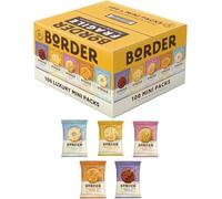 Border Biscuit Luxury Biscuit Selection - 100 Individually Wrapped Mini Packs, 5 Varieties (100s) | Assorted Biscuits for Office, Hotel, Catering & Sharing
