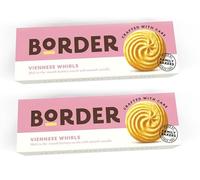 Border Biscuit Viennese Whirl 150g - Made Irresistible Melt Buttery Swirls with Smooth Vanilla - Deliciously Crunchy Biscuits - Perfect Food Gift for Biscuit Lovers (Pack of 2)