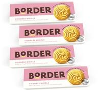 Border Biscuit Viennese Whirl 150g - Made Irresistible Melt Buttery Swirls with Smooth Vanilla - Deliciously Crunchy Biscuits - Perfect Food Gift for Biscuit Lovers (Pack fo 4)