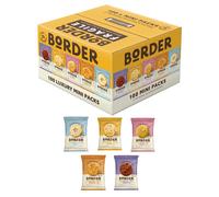 Border Biscuits 100 Packs, Multipacks Box, 5 Flavour Variety 2 per pack, Individually Wrapped Cookies, Gift Set, Hotels, B&Bs, Conference, Office, Me