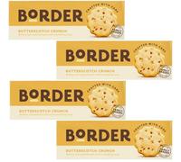 Border Biscuits Butterscotch Crunch Cookies Pack of 4 x 135g - Crunchy British Biscuits Made with Real Butter & Butterscotch, Perfect for Gifting Treats UK Tea