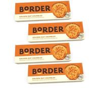 Border Biscuits Golden Oat Crumble, Made with Rolled Oats & Natural Ingredients, Deliciously Cumbly & moreish Crunchy Oaty Biscuits, Perfect Food Gift for Biscuit Lovers 150g each pack (Pack of 4)
