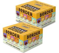 Border Biscuits Individually Wrapped Mini Packs, 200 Assorted Biscuits Bulk Box (2 x 100), 5 Varieties, Hotel Room, Office, Catering and Hospitality Tea and Coffee Selection