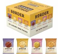 Border Biscuits Mini 48 Twin Packs | Individually Wrapped Delicious Crunch Cookies Assortment of Butterscotch, Viennese Whirls, Golden Oat Crumble, Chocolate Biscuits Luxury Gift Box by Snackify