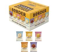 Border Biscuits Mini Assorted Box, 100 Wrapped Packs, 5 Varieties (4 Boxes)
