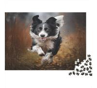 Border Collie 1,000 Piece Puzzle For Adults | Jigsaw Puzzle with Premium & Durable Pieces with Precise Interlocking Design for Stress Relief 1000pcs (75x50cm)