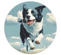 Border Collie 1000 Piece Animation Jigsaw Puzzles Impossible Puzzle Beautiful Decoration for Adults And Kids 1000pcs (67.5x67.5cm)