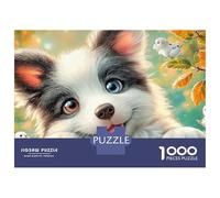 Border Collie 1000 Piece Jigsaw Puzzle For Adults Cute Animals Challenging Puzzle Perfect for Game Nights Recycled Paper Great Gift Idea Home Decoration 70x50cm/1000pcs