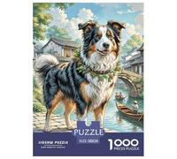 Border Collie 1000 Piece Jigsaw Puzzles for Adults Challenging Game Pet Dog Home Decoration Creativity & Gift Giving 38x26cm/1000pcs