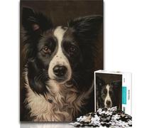 Border Collie 1000 Piece Jigsaw Puzzles for Adults Gifts,Decompressing Intellectual Educational Toy Perfect Decoration (38x26cm)
