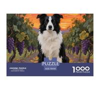 Border Collie 1000 Piece Puzzle Beautiful Decoration Puzzle Pet Dog Colourful,Fun,Challenging And Brainteasing Adults Jigsaw Puzzle Gifts for Men70x50cm/1000pcs