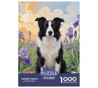 Border Collie 1000 Piece Puzzle Beautiful Decoration Puzzle Pet Dog Colourful,Fun,Challenging And Brainteasing Adults Jigsaw Puzzle Fun Present & Activity for Home38x26cm/1000pcs
