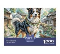 Border Collie 1000 Pieces Jigsaw Puzzles Engaging Educational Games Jigsaw Puzzles Beautiful Decoration for Adults And Kids 70x50cm/1000pcs