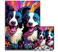 Border Collie 1000Pc Adults Jigsaw Puzzle cardboard Jigsaw Brain-Challenging DIY Decorative Game, Family Interactive Toy 26X38CM/10.23x14.96inch