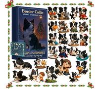 Border Collie Advent Calendar 2025, 24 Different Cute Border Collie Styles, Christmas Home Decoration, Cute Holiday Decor, for Dog Lovers, Christmas Living Room, Bedroom Decoration (a)
