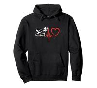Border Collie Agility Heartbeat Hurdle Jump Dog Sport Pullover Hoodie