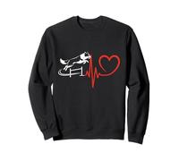 Border Collie Agility Heartbeat Hurdle Jump Dog Sport Sweatshirt