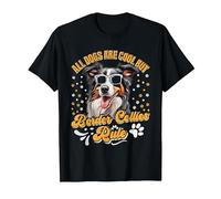 Border Collie All Dogs are Cool Border Collie Rule Funny T-Shirt, Men, Black, XX-Large