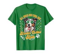 Border Collie All Dogs are Cool Border Collie Rule Funny T-Shirt, Men, Kelly Green, Small
