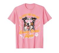 Border Collie All Dogs are Cool Border Collie Rule Funny T-Shirt, Men, Pink, Medium
