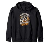 Border Collie ALL DOGS ARE COOL BORDER COLLIE RULE Funny Zip Hoodie