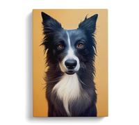 Border Collie Avant Garde Canvas Print | Gallery Wrapped 30mm Frame Wall Art | 30x20 inches | Ready to Hang | Modern Picture | Living Room Bedroom Lounge Office
