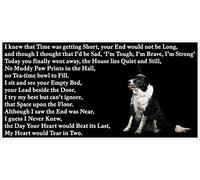 Border Collie Bereavement pet Dog Loss Sympathy Memorial Flexible Fridge Magnet - That Space Upon The Floor