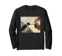 Border Collie Biting God's Hand Funny Border Collie Long Sleeve T-Shirt