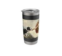Border Collie Biting God's Hand Funny Border Collie Stainless Steel Insulated Tumbler