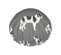 Border Collie Blue Merle Dogs Waterproof Shower Cap,Elastic Bathing Hair Cap Environmental Protection Hair Bath Caps, Double WaterproofBathing Shower Hat