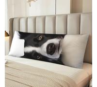 Border Collie Body Pillow Case Cover, Microfiber Long Pillow Cases, Ultra Soft and Cozy Plush Body Pillowcase Decorative Long Bed Pillow Cover for Sleeping 20x54 Inches