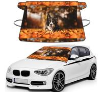 Border Collie Bokeh Autumn Black Border Collie, Car Windshield Cover, Protective Windscreen Cover - Snow Ice Sun UV Dust Water Resistant - Fit for Most Cars