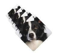 Border Collie Car Air Fresheners Cards Set of 4 Pieces Personalized Car Fresheners Gifts for Men Women Auto Aromatherapy Tablets Hanging Scented Cards for Wardrobe Bathroom