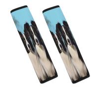 Border Collie Car Seat Belt Cover Soft Comfortable Shoulder Seatbelt Pads Cover Seat Belt Pad for Suitable for Car Interior Accessorie