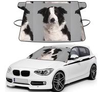 Border Collie, Car Windshield Cover, Protective Windscreen Cover - Snow Ice Sun UV Dust Water Resistant - Fit for Most Cars